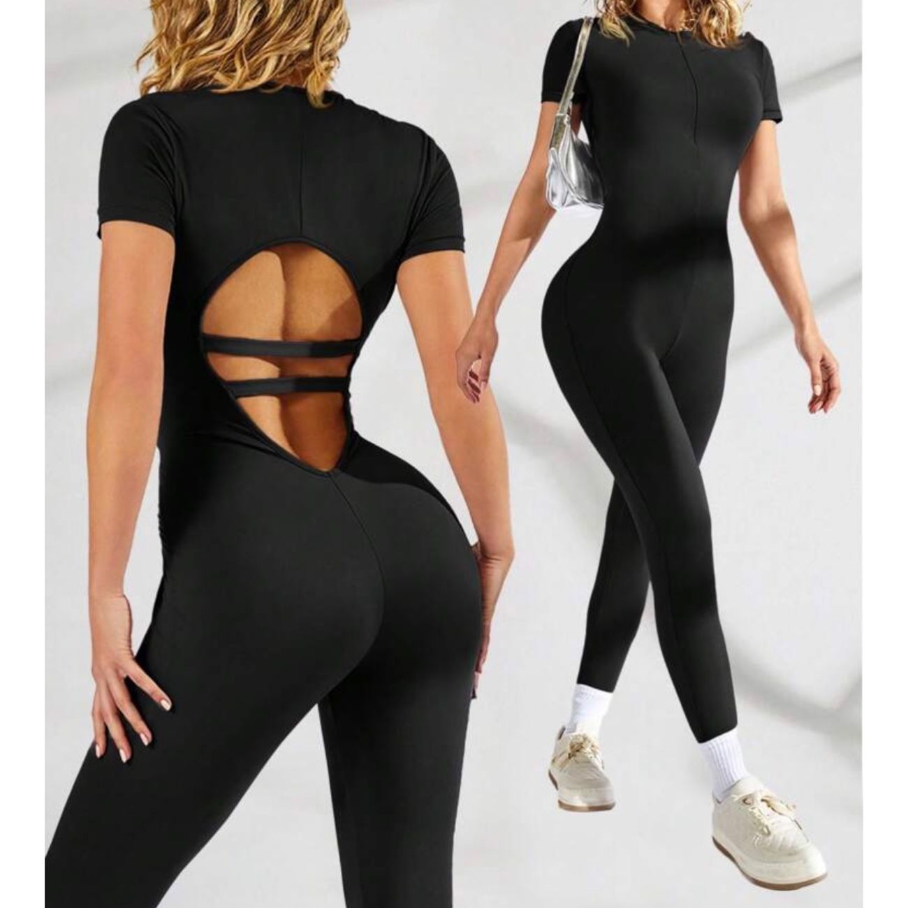 Women’s Black Backless Jumpsuit
