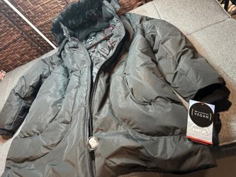 HFX Performance Jacket Coat Men's Winter Parka Black Faux Fur Hood SIZE:XXL