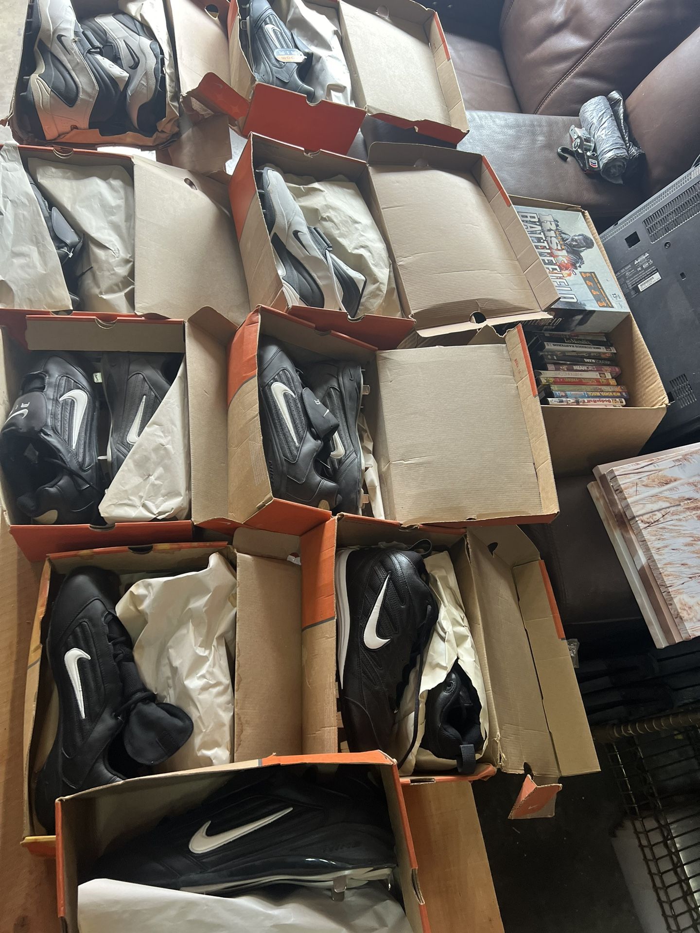 Nike Cleats 9 Pairs