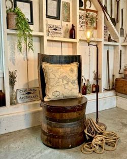 Vintage Barrel Accent Chair