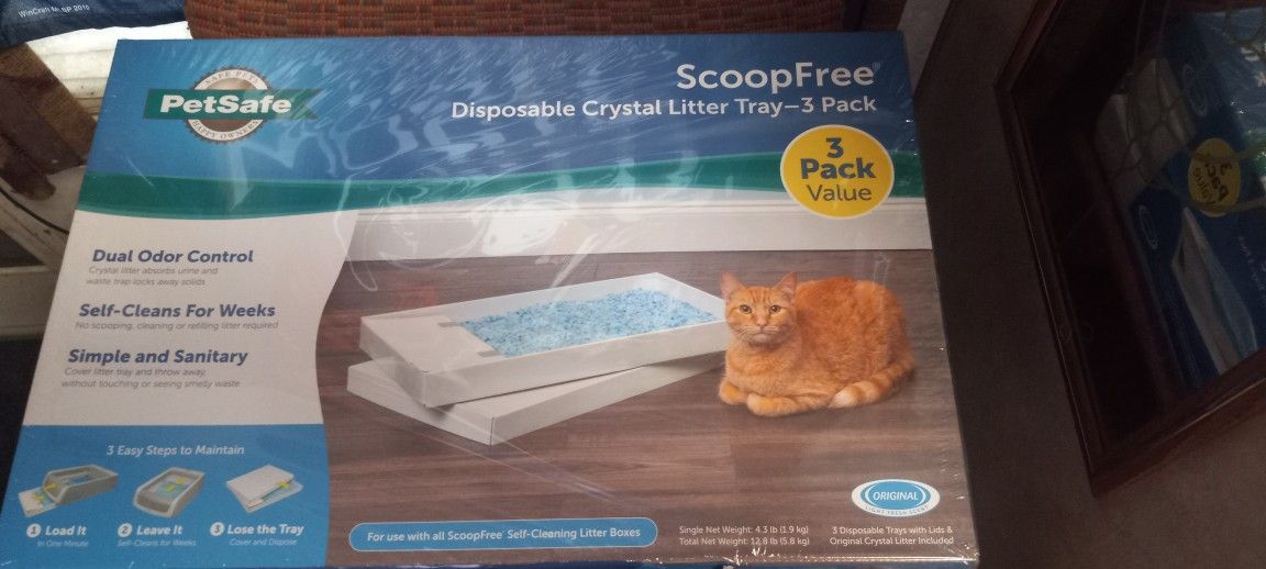 Petsafe ScoopFree Disposable Crystal Litter Tray 3 Pack