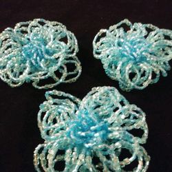 BEADED UNIQUE BROOCHES  ( $3 EACH OR  ALL FOR $7
