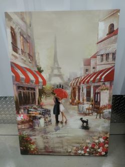 Paris In Love Painting On Canvas 