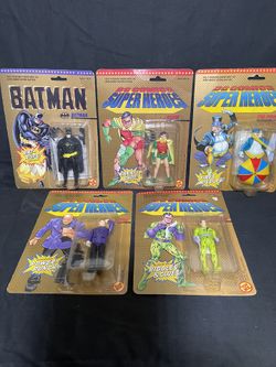 DC Superheroes Action Figures Lot Of 5 Toy Biz 1989