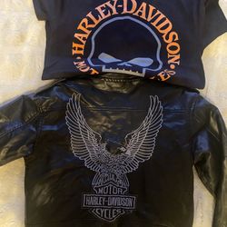 Harley Davidson Kids M Jacket & T-Shirt NWT