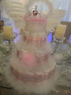 Angel diaper cake