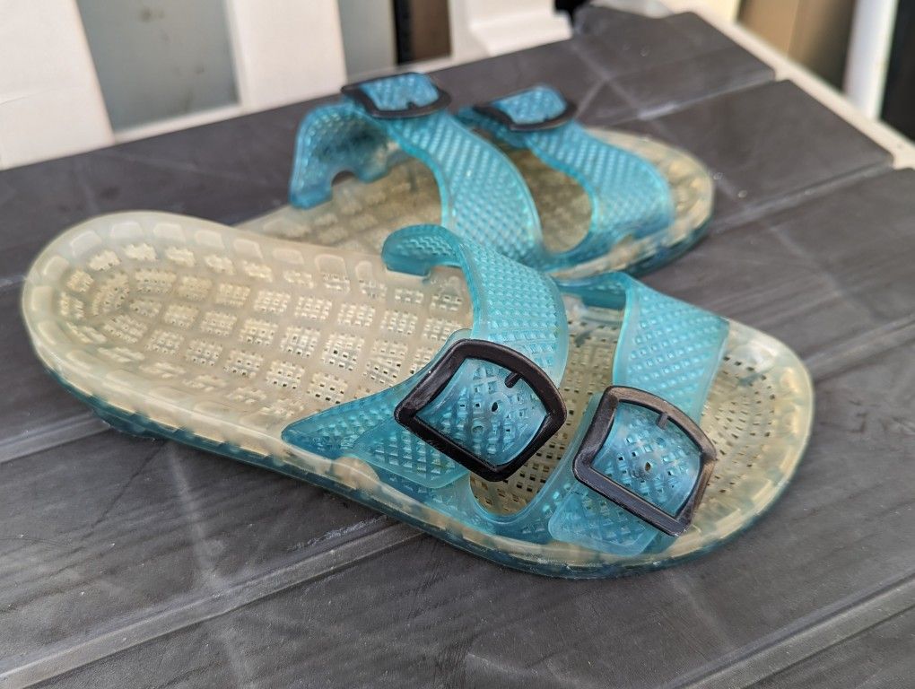 Italian Sandals Capri Italy Made Sz 7-9 Women's Waterproof Flip Flops Slip Ons Crocs Keen Ecco Merrell Reef Rainbow