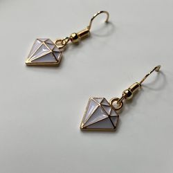 White Diamond Earrings 
