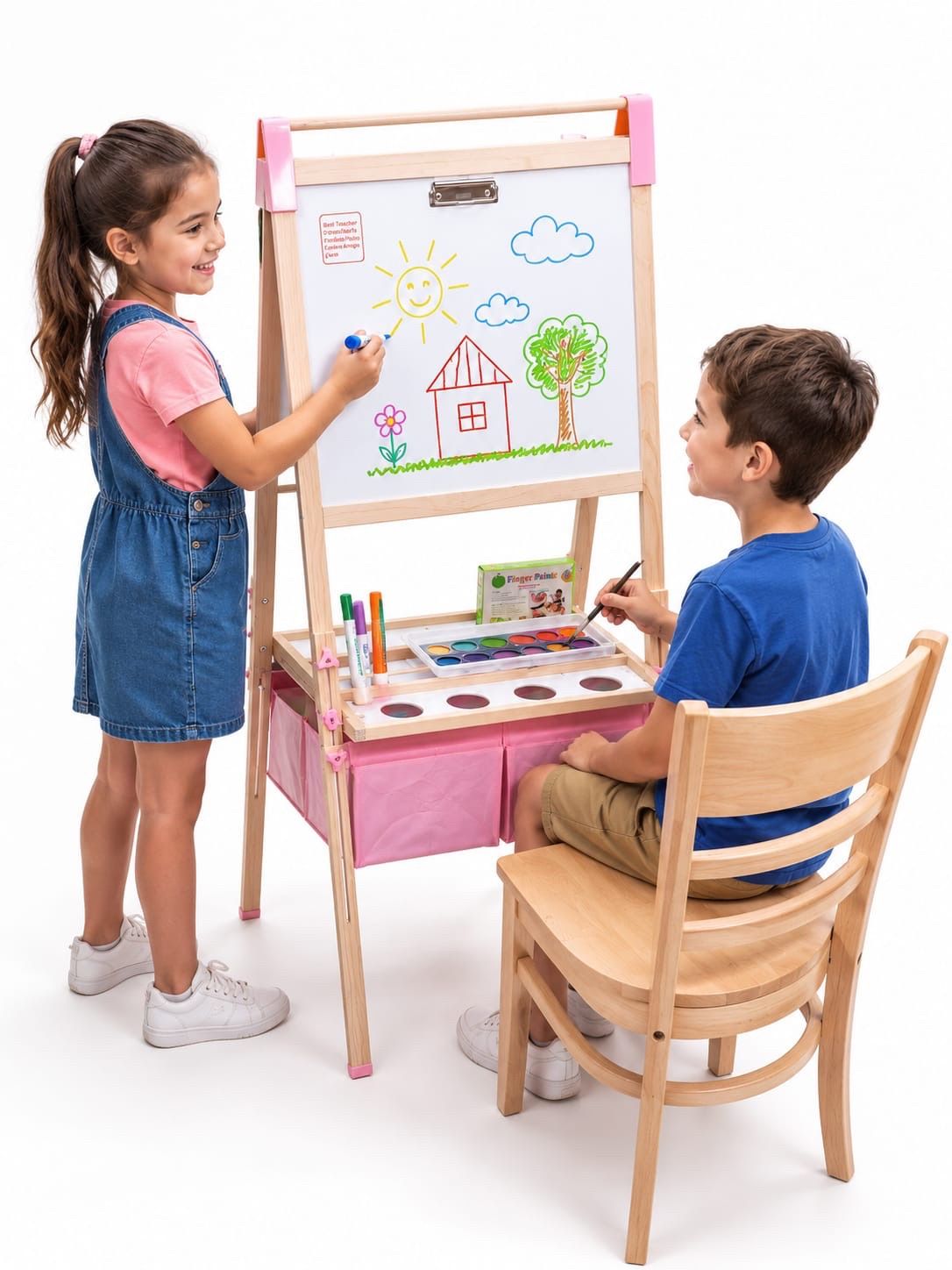 Kids chalk & whiteboard