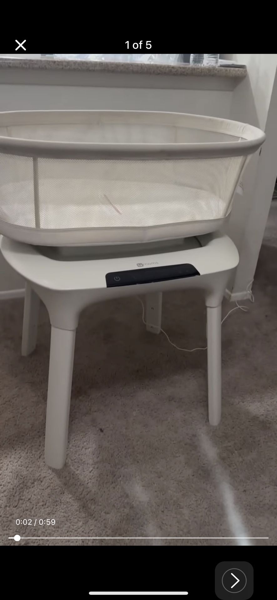 4mom Electric Baby Bassinet Washable Clean With Music $120