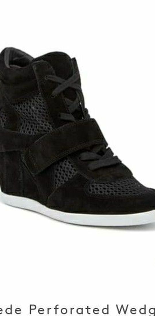 ASH Bowie Suede Perforated Wedge Sneaker -36 Size