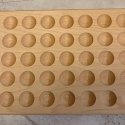 Montessori Wooden Counting 50 Board- Wool Balls Included