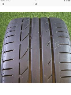 255 35R19 Bridgestone Potenza S-001 Run Flat with 75% Tread 6/32 92Y SKU 27774 Grade A Tires