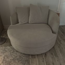 Crate And barrel 360 Swivel Loveseat/Chair