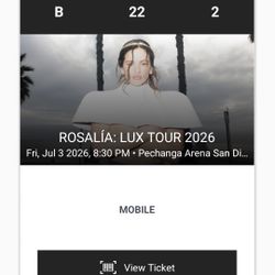 2 Rosalia Tickets For Friday July 3rd