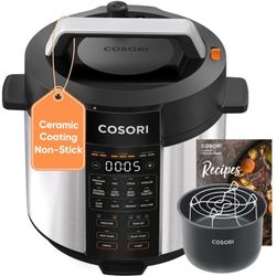 COSORI 6-Qt Electric Pressure Cooker – Stainless Steel – Factory Sealed