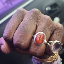 Sunstone Silver Ring