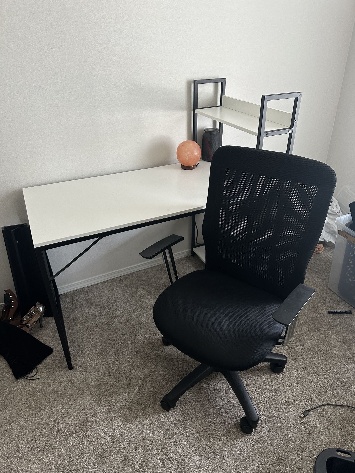 Small Desk And Office Chair