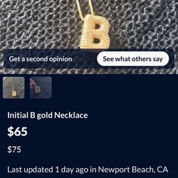 B Initial Necklace 