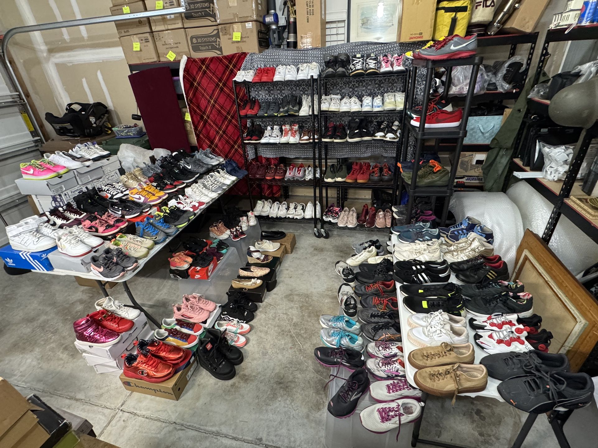 🔥Lot of 125 Pairs of Shoes Jordans, Nike, Adidas & More $15 Each