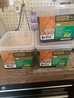 Hillman Deck Plus Tan Wood Screws – 3 Buckets