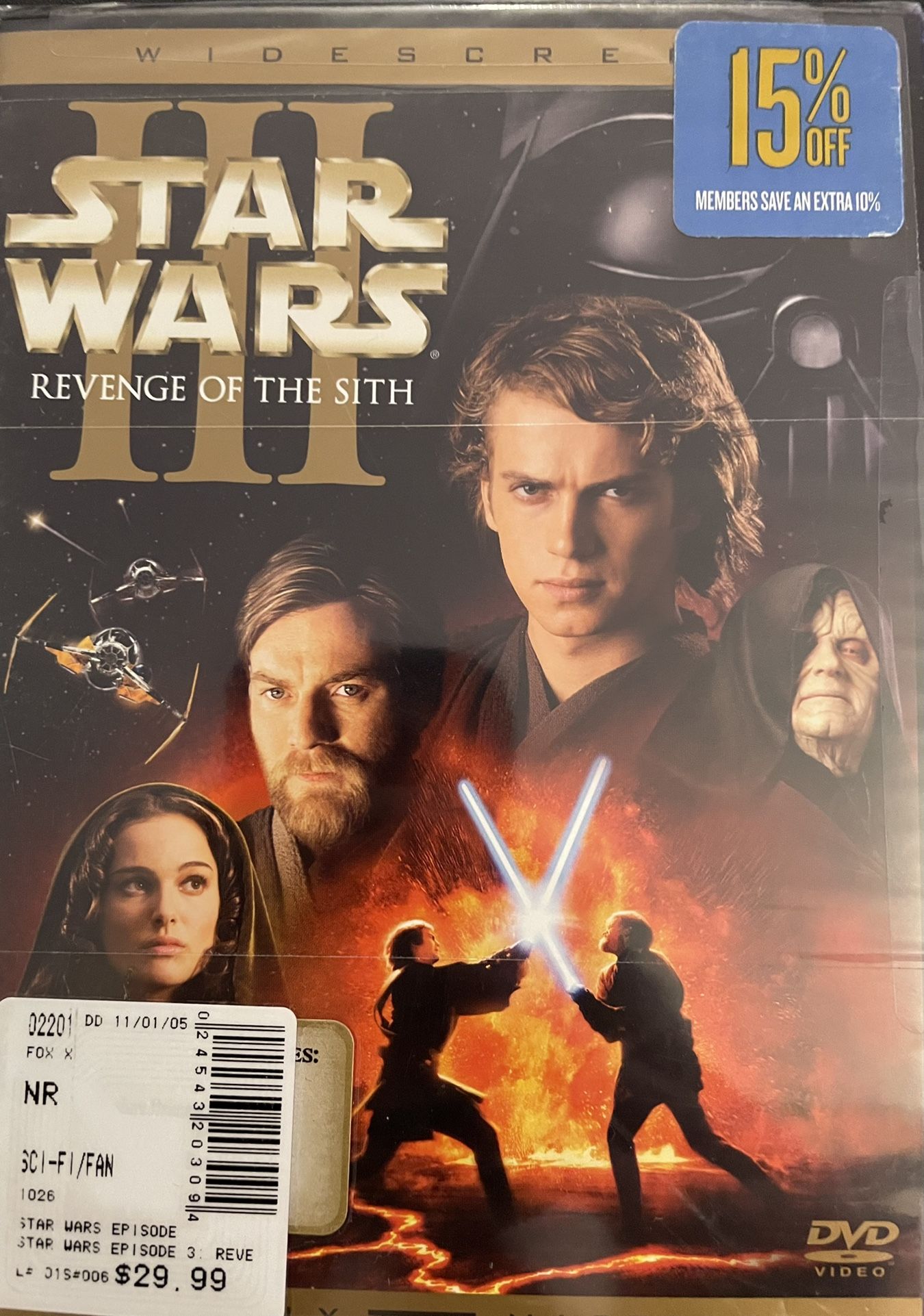 STAR WARS III: REVENGE Of The SITH (DVD-2005) NEW!
