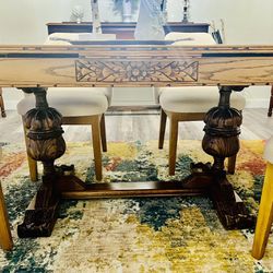 Antique Table With Chairs