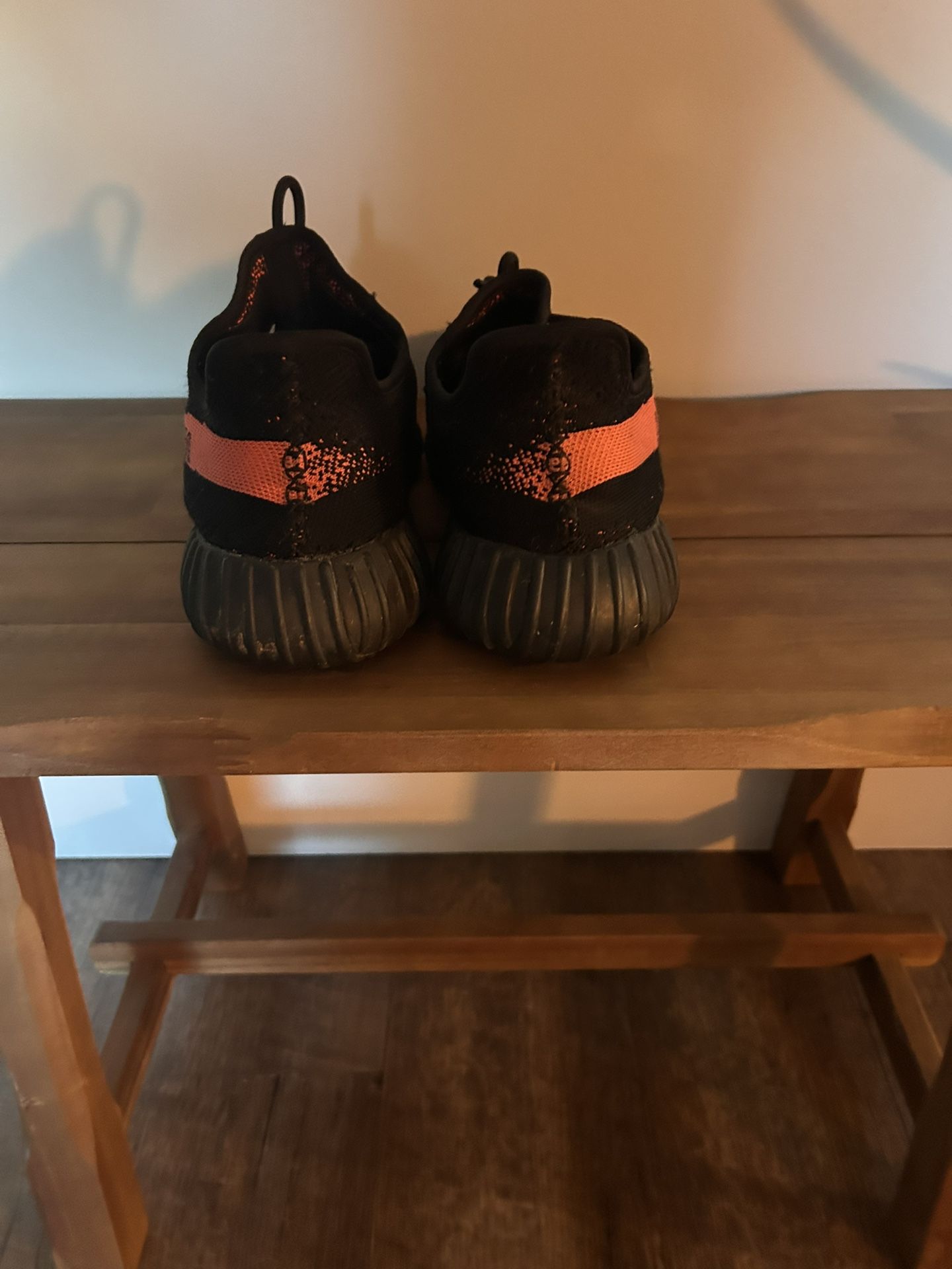 Yeezy 350 Black And Red 11.5