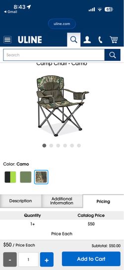 Camo camp chair