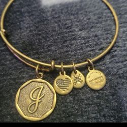 J Initial Alex And Ani Bracelet