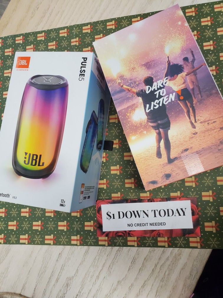 JBL Pulse 5 Bluetooth V5. 3 Brand New - $1 Down Today - NO CREDIT Needed
