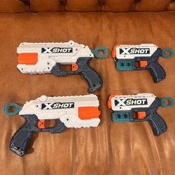 X-Shot dart blaster by ZURU, set of 4, dart gun