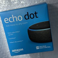 BNIB Echo Dot (3rd Gen) - Smart speaker with Alexa - Charcoal