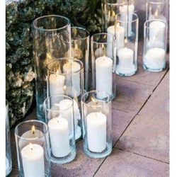 46 Glass Cylinders/100+Votives