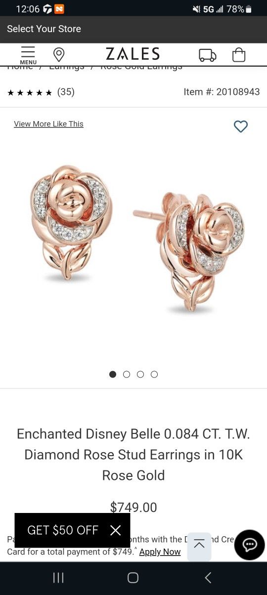 Rose Gold Earrings 