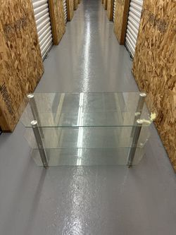 Glass 3 Tier Table Or TV Stand