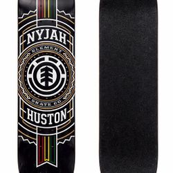 Element Nyjah Rasta Stamp 8.0″ Skateboard Deck (Like New)
