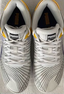 Size Men’s 10 • Puma Clyde All-Pro Coast 2 Coast Lakers, with Box