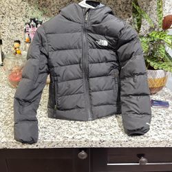 Girls Medium Reversible North Face Puffer Jacket 