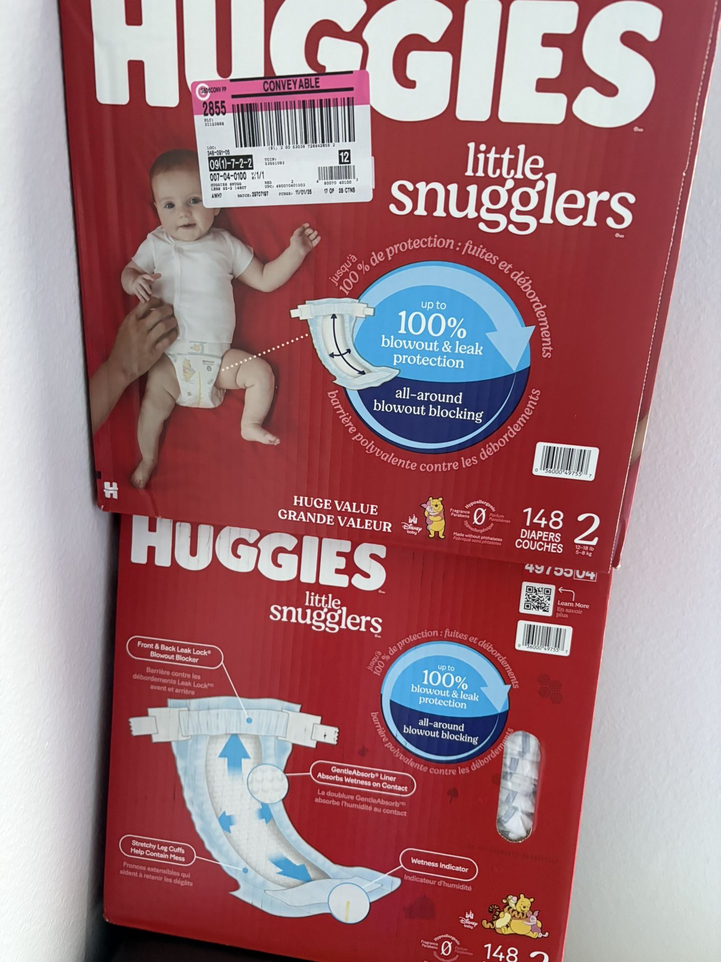 Size 2 Huggies Two Boxes