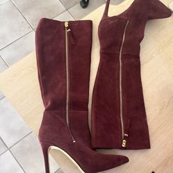 Red Wine Michael Kors Boots 