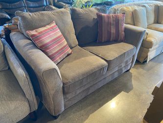 Brown Chenille Loveseat