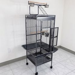 Brand New $130 Large 61” Tall Bird Cage with Rolling Stand Playtop for Parakeets Parrots Conures Cockatiel 
