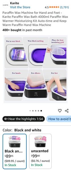 Paraffin Wax Warmer+New 10 Ravender paraffin wax