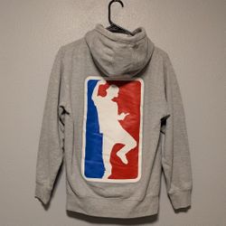 "She Loves Meechie" Gray NBA Logo Hoodie Sweatshirt
