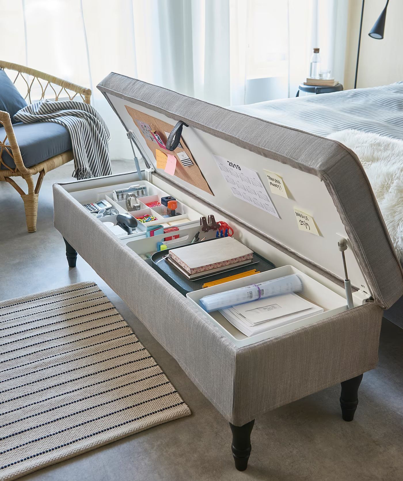 MOVE OUT SALE: Luxury IKEA STOCKSUND Bedroom Bench PLUS cover