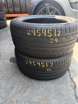 17” tires lexani 245/45/17 semi new with free installation $60 each