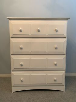 White wooden dresser