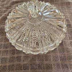 Vintage Cut Glass Candy Dish With Lid