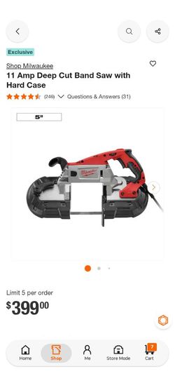 Milwaukee
11 Amp Deep Cut Band Saw